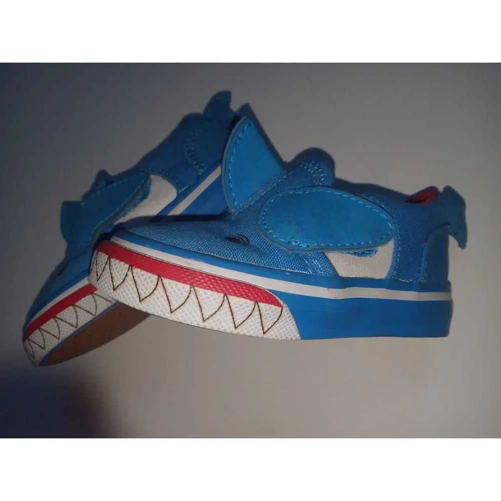 Vans Asher V‎ Shark Slip-on Toddler Baby Shark Shoes Size 4